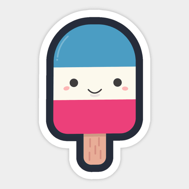 Summer Popsicle Ice Cream T-Shirt Sticker by happinessinatee